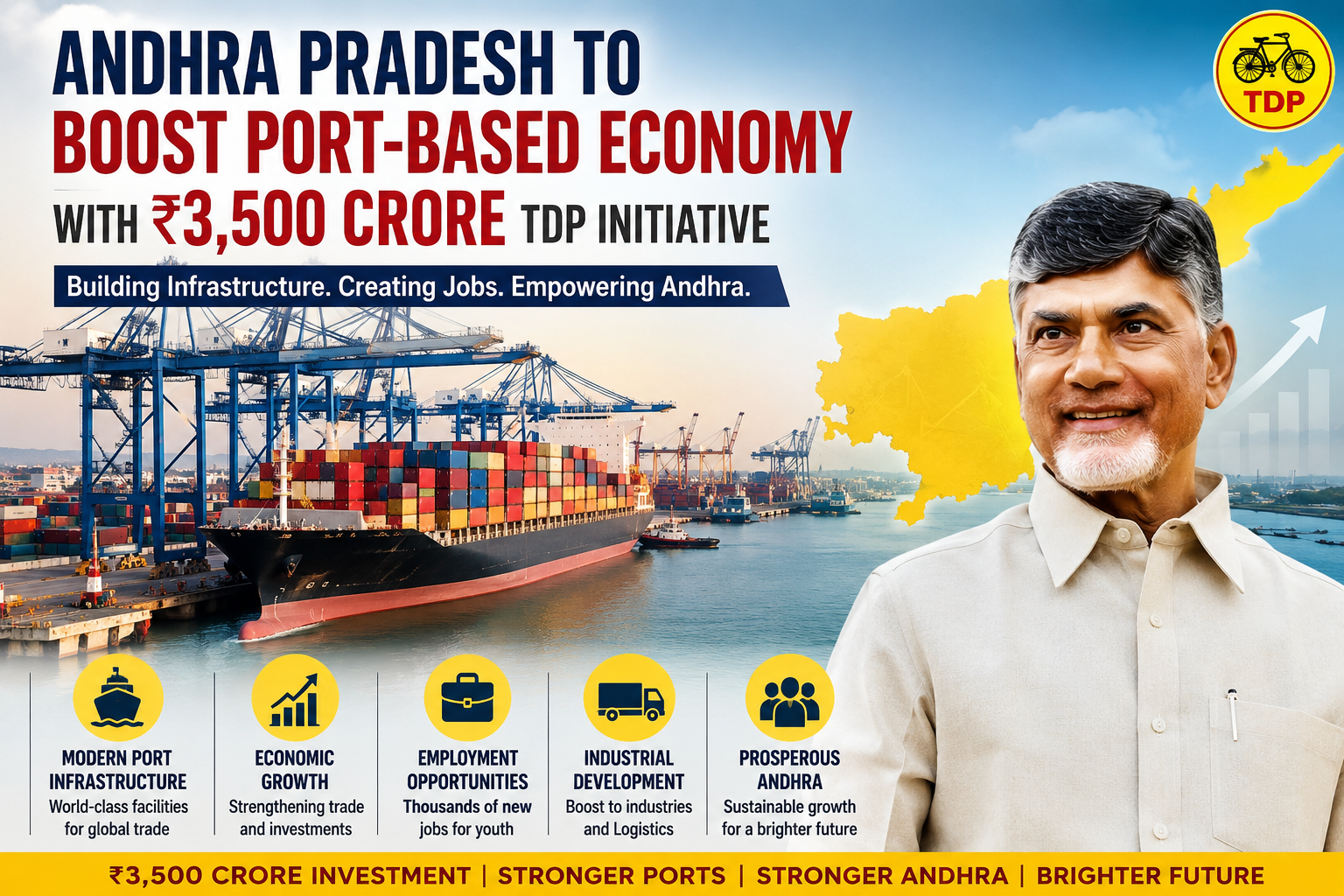Andhra Pradesh to Boost Port-Based Economy with ₹3,500 Crore TDP Initiative